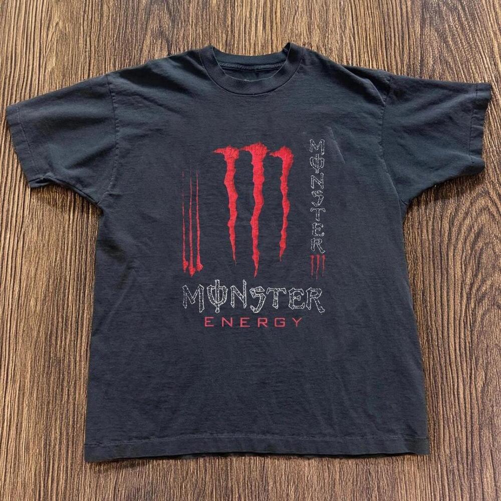Gildan Men Black T-Shirt, Black Monster Energy T-Shirt